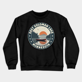 East Soloman Lake Minnesota Sunset Crewneck Sweatshirt